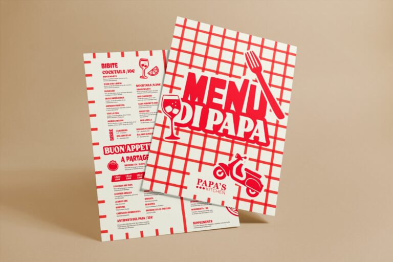 Nouvelle carte d’hiver du Papa’s Kitchen — design by Voila Voilà